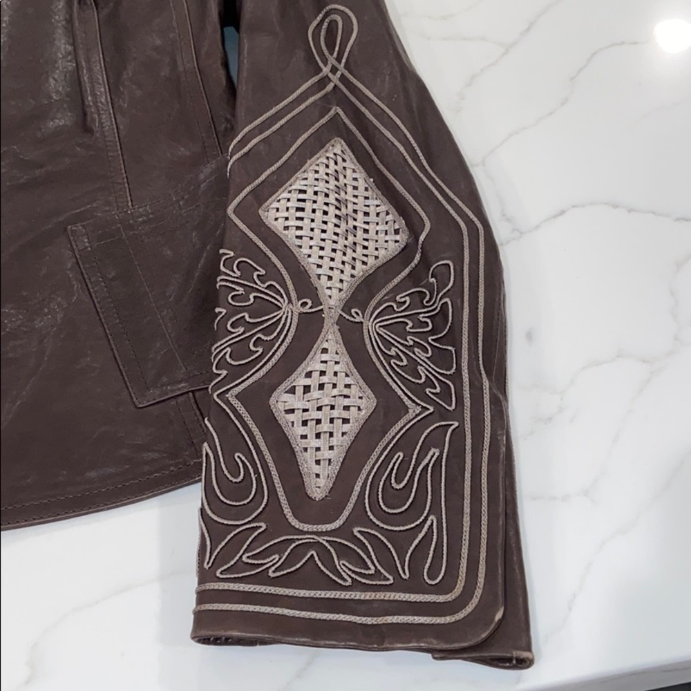 Brown Leather Christian Dior Jacket - Picture 7 of 11